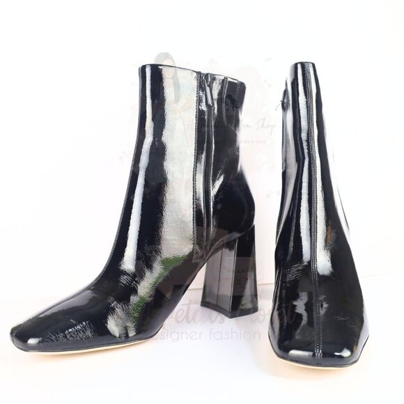 Sam Edelman Women's Codie High Heel Booties Patent Leather Black 8- 0236 - Picture 5 of 16